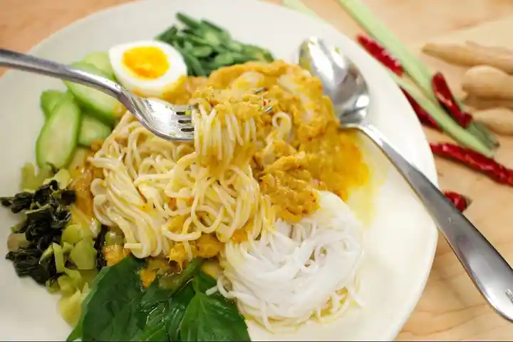 10. Rice Noodles with Fish Curry